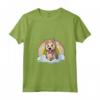 Carino Berger Picard Rainbow Cloud Kawaii Cucciolo di Cane Maglietta con Collo a V - Regalo Divertente per Amanti dei Cani - Felicità tra le Nuvole