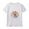 Carino Berger Picard Rainbow Cloud Kawaii Cucciolo di Cane Maglietta con Collo a V - Regalo Divertente per Amanti dei Cani - Felicità tra le Nuvole