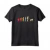 HapTiger Evoluzione Retro Vintage Maglietta per Amanti dei Cani - Ideale come Regalo Divertente per Natale o Compleanno