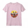 Colorato Berger Picard Fiore Tramonto Cucciolo Arte Cane Maglietta con Collo a V - Ideale per Amanti dei Cani Berger Picard e Proprietari - Arte Canina Unica