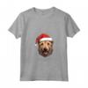 Berger Picard - Divertente Motivo Natalizio - Design Semplice Maglietta con Collo a V - Regalo di Natale per Amanti dei Cani