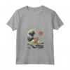 Donna Berger Picard - Kanagawa Wave - Divertente Cane da Surf Maglietta con Collo a V - Regalo per Amanti dei Cani