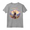 Berger Picard Rainbow Bridge - Decorazione commemorativa con cucciolo di cane Maglietta - Regalo simpatia per amanti dei cani Berger Picard