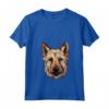 Carino Berger Picard Face Cartoon Puppy Dog Amante Maglietta con Collo a V - Ideale per Addestratori e Amanti dei Cani Berger Picard