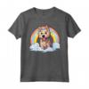 Carino Berger Picard Rainbow Cloud Kawaii Cucciolo di Cane Maglietta - Felicità tra le Nuvole - Regalo per Amanti dei Cani Berger Picard