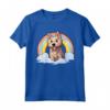Carino Berger Picard Rainbow Cloud Kawaii Cucciolo di Cane Maglietta - Felicità tra le Nuvole - Regalo per Amanti dei Cani Berger Picard