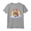 Carino Berger Picard Rainbow Cloud Kawaii Cucciolo di Cane Maglietta - Felicità tra le Nuvole - Regalo per Amanti dei Cani Berger Picard