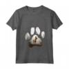 Donna Berger Picard Mountain Paw Design Cane Mamma Papà Maglietta con Collo a V - Regalo per Amanti dei Cani Berger Picard