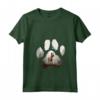 Donna Berger Picard Mountain Paw Design Cane Mamma Papà Maglietta con Collo a V - Regalo per Amanti dei Cani Berger Picard