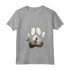 Donna Berger Picard Mountain Paw Design Cane Mamma Papà Maglietta con Collo a V - Regalo per Amanti dei Cani Berger Picard
