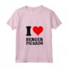 Donna Amo Berger Picards Maglietta con Collo a V - Stampa Cuore Rosso - Ideale per Amanti dei Cani