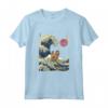 Berger Picard Giapponese Kanagawa Wave - Divertente Cane da Surf Maglietta per Amanti dei Cani - Ideale per Natale, Ringraziamento o Compleanni
