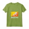 Donna Bandiera del Bhutan Maglietta con Collo a V - Regalo Unico per Amici e Famiglia - Ideale per Natale e Compleanno
