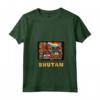 Donna Bhutan Drago Thimphu Himalaya Maglietta con Collo a V - Viaggio e Buddismo - Ideale per Regali e Amanti del Bhutan
