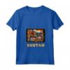 Donna Bhutan Drago Thimphu Himalaya Maglietta con Collo a V - Viaggio e Buddismo - Ideale per Regali e Amanti del Bhutan