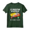 Bandiera del Bhutan Appelle e Je Dois Partir Bhutan Maglietta - T-shirt Calcio Viaggio Drapeau de Bhutan - Idee Regalo per il Viaggio