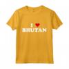 Country Heart Pride - Funny I Love Bhutan Maglietta - Ideale per Viaggi e Amanti della Cultura Bhutanese