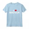 Country Heart Pride - Funny I Love Bhutan Maglietta - Ideale per Viaggi e Amanti della Cultura Bhutanese