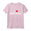 Country Heart Pride - Funny I Love Bhutan Maglietta - Ideale per Viaggi e Amanti della Cultura Bhutanese