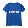 Country Heart Pride - Funny I Love Bhutan Maglietta - Ideale per Viaggi e Amanti della Cultura Bhutanese