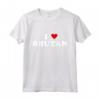 Country Heart Pride - Funny I Love Bhutan Maglietta - Ideale per Viaggi e Amanti della Cultura Bhutanese