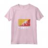 Donna Bandiera Bhutan - Maglietta Grunge con Collo a V - Souvenir Esotico per Uomo e Donna