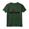 Country Heart Pride - Funny I Love Bhutan Maglietta - Ideale per gli Amanti del Bhutan e i Viaggiatori