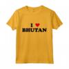 Country Heart Pride - Funny I Love Bhutan Maglietta - Ideale per gli Amanti del Bhutan e i Viaggiatori