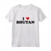 Country Heart Pride - Funny I Love Bhutan Maglietta - Ideale per gli Amanti del Bhutan e i Viaggiatori