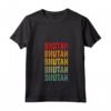 Donna Bhutan Rainbow Text Design - Maglietta Bhutan Paese con Collo a V - Ideale per Mostrare l'Orgoglio del Bhutan