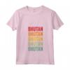 Donna Bhutan Rainbow Text Design - Maglietta Bhutan Paese con Collo a V - Ideale per Mostrare l'Orgoglio del Bhutan