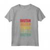 Donna Bhutan Rainbow Text Design - Maglietta Bhutan Paese con Collo a V - Ideale per Mostrare l'Orgoglio del Bhutan