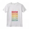 Donna Bhutan Rainbow Text Design - Maglietta Bhutan Paese con Collo a V - Ideale per Mostrare l'Orgoglio del Bhutan