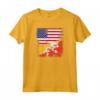 Maglietta mezza bandiera del Bhutan - Vintage Bhutan USA Gif Maglietta - Regalo personalizzato per Compleanno, Festa della Mamma, Natale o 4 luglio