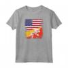 Maglietta mezza bandiera del Bhutan - Vintage Bhutan USA Gif Maglietta - Regalo personalizzato per Compleanno, Festa della Mamma, Natale o 4 luglio