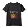 Donna Bandiera del Bhutan Distressed - Uomo Donna Bambino - Maglietta Collo a V per Patrioti - Regalo Politico di Compleanno o Natale