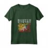 Donna Bandiera del Bhutan Distressed - Uomo Donna Bambino - Maglietta Collo a V per Patrioti - Regalo Politico di Compleanno o Natale