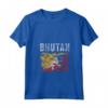 Donna Bandiera del Bhutan Distressed - Uomo Donna Bambino - Maglietta Collo a V per Patrioti - Regalo Politico di Compleanno o Natale
