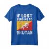 Bhutan Flag Souvenir - Se perso mandami in Bhutan Maglietta - Ideal for Bhutanese Heritage or as a Gift