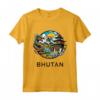 Bhutan Drago Asia Meridionale Thimphu - Maglietta Viaggio Buddista con Motivi Unici - Ideale per Regali Spirituali