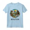 Bhutan Drago Asia Meridionale Thimphu - Maglietta Viaggio Buddista con Motivi Unici - Ideale per Regali Spirituali