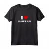 Souvenir del Bhutan HapTiger - I Love Bhutan Maglietta per Turisti e Patrioti - Ideale come Regalo Souvenir per Amici e Familiari