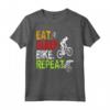 MTB Mountain Bike Eat Sleep Bike Repeat Divertente Regalo Maglietta - Ideale per Ciclisti e Amanti delle Bici da Corsa