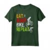 MTB Mountain Bike Eat Sleep Bike Repeat Divertente Regalo Maglietta - Ideale per Ciclisti e Amanti delle Bici da Corsa