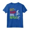 MTB Mountain Bike Eat Sleep Bike Repeat Divertente Regalo Maglietta - Ideale per Ciclisti e Amanti delle Bici da Corsa