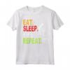 MTB Mountain Bike Eat Sleep Bike Repeat Divertente Regalo Maglietta - Ideale per Ciclisti e Amanti delle Bici da Corsa