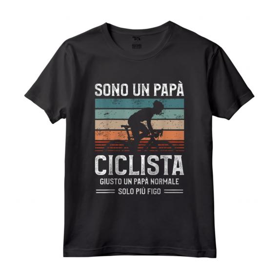 Sono Un Papà Ciclista Giusto Un Papà Normale Solo Più Figo - Maglietta per Papà Ciclista da Montagna - Regalo Ideale per il Ciclismo