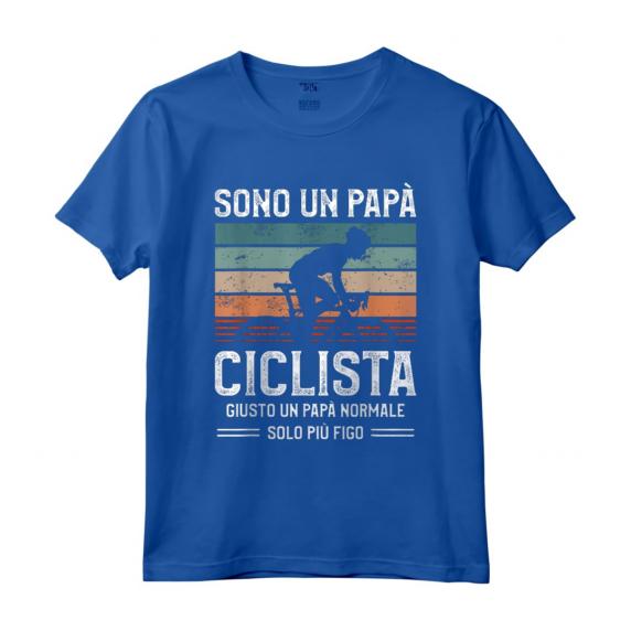 Sono Un Papà Ciclista Giusto Un Papà Normale Solo Più Figo - Maglietta per Papà Ciclista da Montagna - Regalo Ideale per il Ciclismo