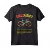 Ciclopatico Frase Ciclista Divertente Bici Uomo Simpatica Maglietta - Regalo Compleanno per Ciclisti Gravel e Amanti della Bici da Corsa