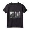 Immagine Logo Milano Duomo in Bianco e Nero - Maglietta Moda Italia - Ideale come Regalo per gli Amanti di Milano e dell'Italia